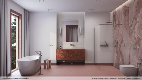 Bateria wannowa wolnostojąca z zestawem prysznicowym