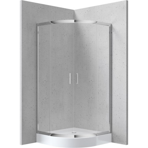 Kabina prysznicowa półokrągła 80x80 cm