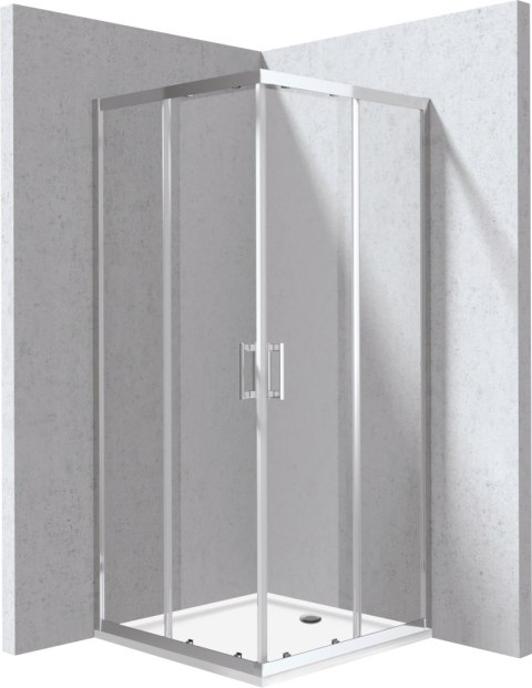 Kabina prysznicowa z brodzikiem kwadratowa - 80x80 cm