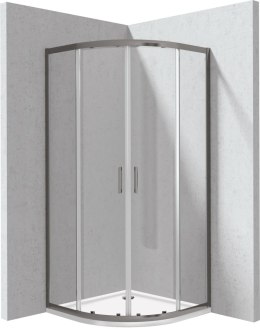 Kabina prysznicowa z brodzikiem półokrągła - 80x80 cm