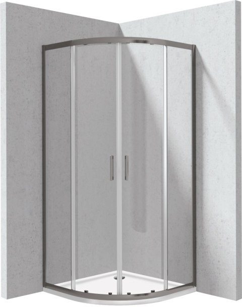 Kabina prysznicowa z brodzikiem półokrągła - 80x80 cm