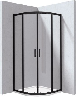 Kabina prysznicowa z brodzikiem półokrągła - 80x80 cm