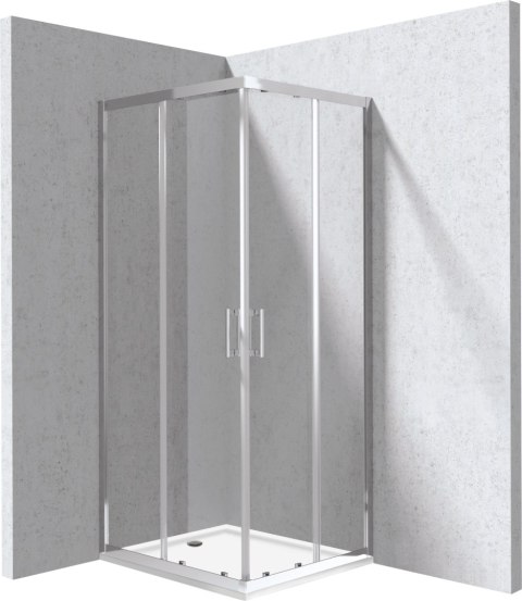 Kabina prysznicowa z brodzikiem prostokątna - 80x90 cm