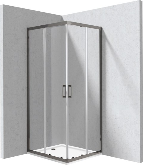 Kabina prysznicowa z brodzikiem prostokątna - 80x90 cm