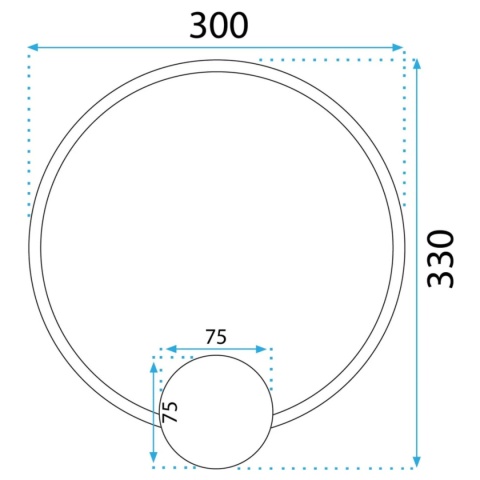 Lampa ścienna kinkiet LED APP1383-CW czarna 30 cm