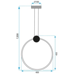 Lampa sufitowa wisząca LED APP1397-CP OLD GOLD 40 cm