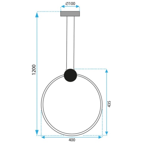 Lampa sufitowa wisząca LED APP1397-CP OLD GOLD 40 cm