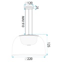 Lampa wisząca LED APP1690-1PC B złota