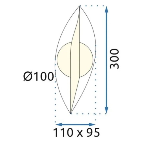 Lampa kinkiet LED G031-W złoty