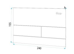 PRZYCISK DO STELAŻA PODTYNKOWEG T STEEL BRUSH GOLD
