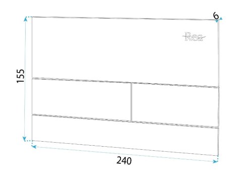 PRZYCISK DO STELAŻA PODTYNKOWEGO T GLASS WHITE