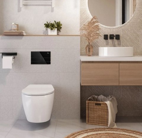 PRZYCISK DO STELAŻA PODTYNKOWEGO T GLASS WHITE