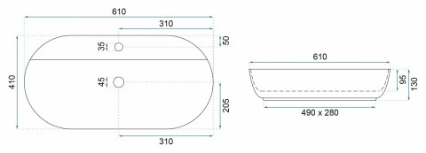 UMYWALKA AURA 61 ECRU SHINY - NABLATOWA