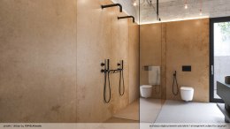 Bateria bidetowa podtynkowa ze słuchawką typu bidetta