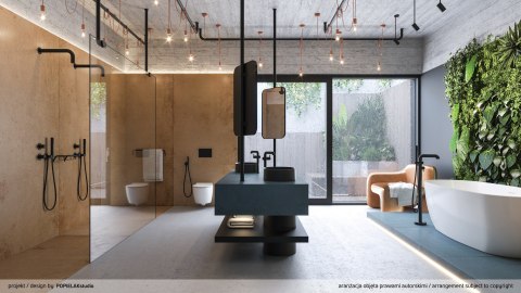 Bateria bidetowa podtynkowa ze słuchawką typu bidetta