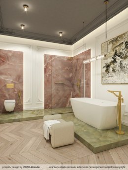 Bateria wannowa wolnostojąca z zestawem prysznicowym