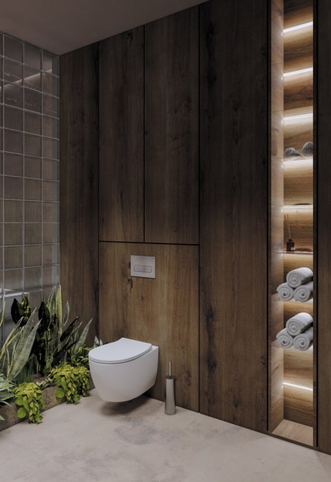 Miska WC z deską bezkołnierzowa