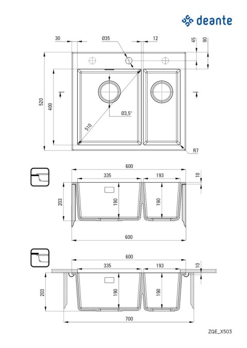 Zlewozmywak granitowy 1.5-komorowy