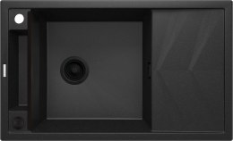 Zlewozmywak granitowy magnetyczny 1-komorowy z ociekaczem