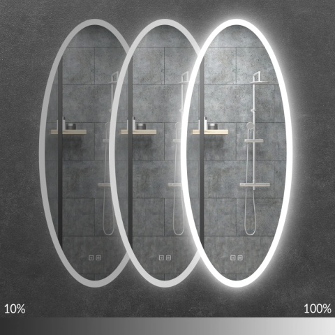 Lustro ścienne LED WWA 50/120 cm