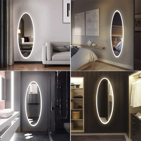 Lustro ścienne LED WWA 50/120 cm