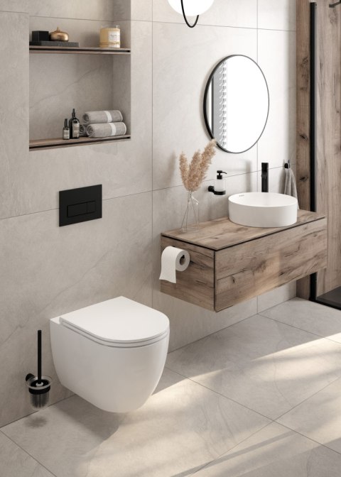 Miska WC z deską bezkołnierzowa