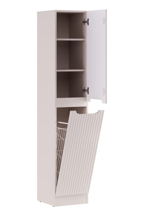 Szafka wysoka 1 drzwi i z koszem na pranie