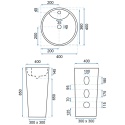 Umywalka wolnostojąca REA BLANKA BLACK