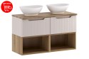 Zestaw meblowy 100cm z blatem i 2 umywalkami nablatowymi Lola