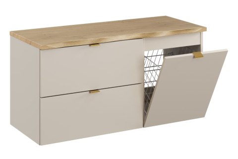 Zestaw meblowy 100cm z blatem i szafką z koszem na pranie