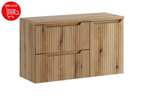 Zestaw meblowy 100cm z blatem i szafką z koszem na pranie