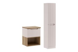 Zestaw meblowy Nova Cashmere, 50cm z blatem i szafką wysoką