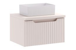Zestaw meblowy Nova Cashmere, 50cm z blatem i umywalką nablatową Gaja