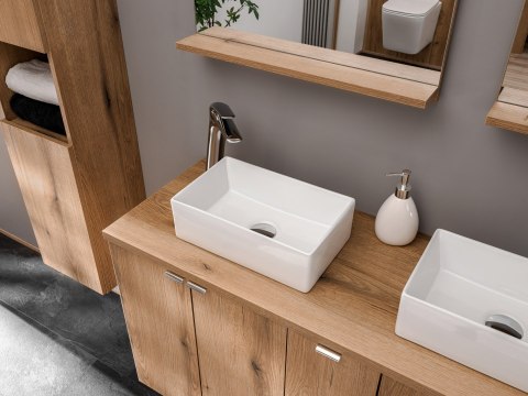 Zestaw meblowy 50cm z blatem, umywalka nablatową Gaja i szafką wysoką