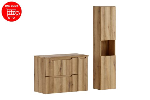 Zestaw meblowy 80cm z blatem i Szafką wysoką