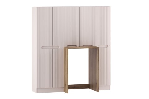 Zestaw meblowy do pralni z obudową na pralkę i szafkami wysokimi