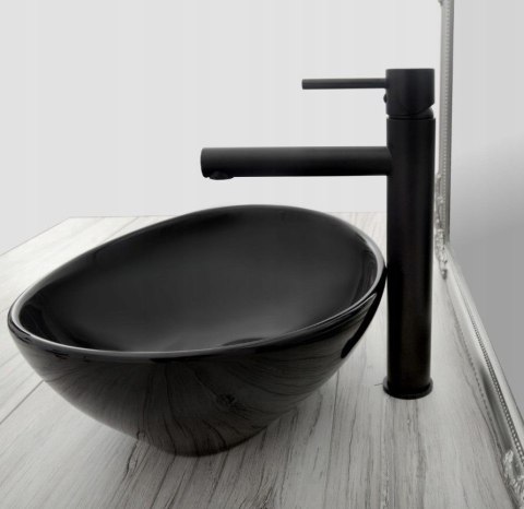 BATERIA UMYWALKOWA TESS CZARNA WYSOKA