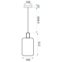 Lampa sufitowa tuba szklana APP667-1CP