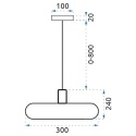 Lampa wisząca sufitowa szklana APP668-1CP