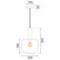 Lampa sufitowa - wisząca szklana APP462-1CP zielona