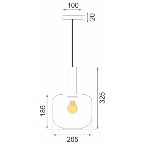 Lampa sufitowa - wisząca szklana APP462-1CP zielona