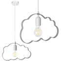 Lampa wisząca chmurka LH2077-2 szara