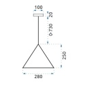 Lampa sufitowa - wisząca w stylu loft LH2058