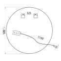 Lustro ścienne LED BAS 90 cm