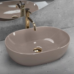 Umywalka nablatowa REA LISA BEIGE SHINY