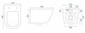 Miska WC REA CARLO MINI RIMLESS BRUSH GOLD/WHITE