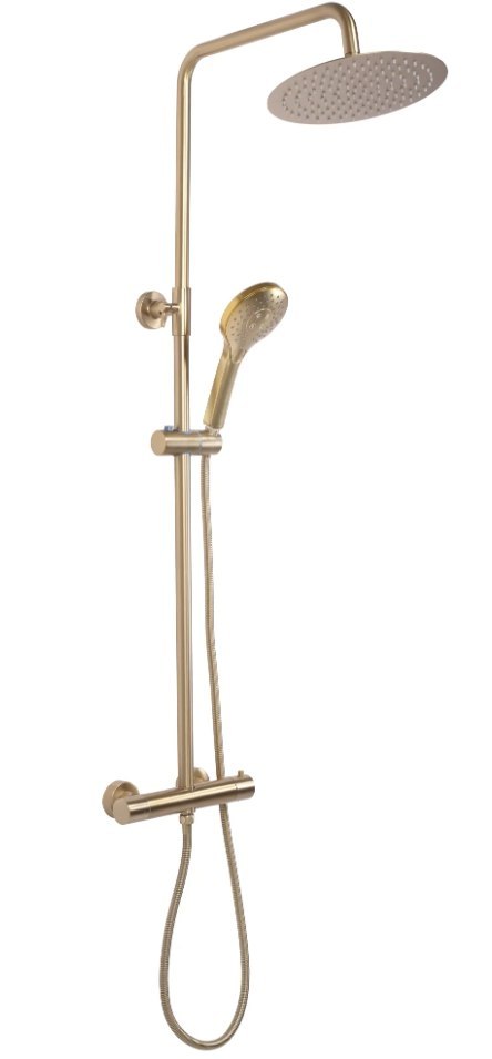 ZESTAW NATRYSKOWY VINCENT ZLOTY SZCZOTKOWANY TERMO