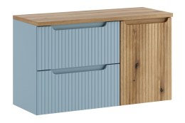 Zestaw meblowy 100cm z blatem i szafką z koszem na pranie NOVA DENIM