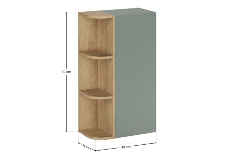 Zestaw meblowy z półsłupkiem i regałem ASTER GREEN