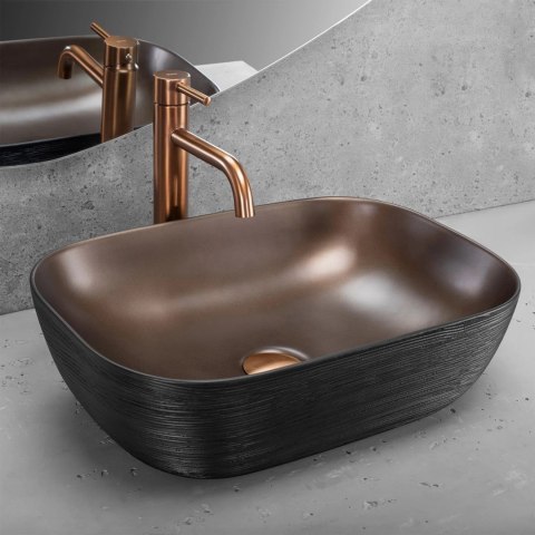 UMYWALKA BELINDA BLACK BRUSH/COPPER - NABLATOWA